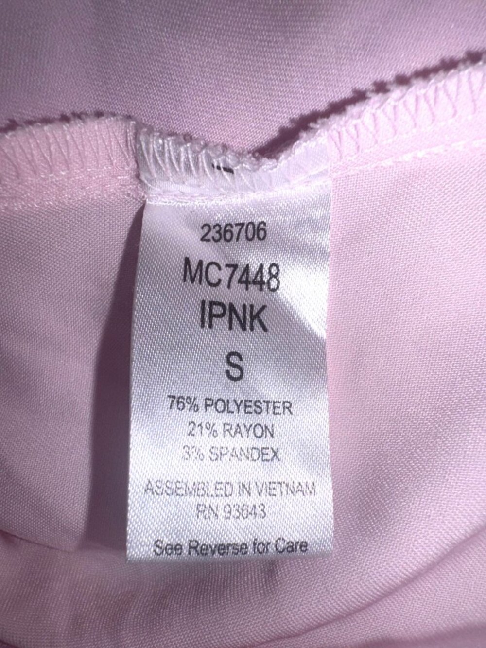 Med Couture Touch Womens Scrub Set Pink V-Neck Top S & Jogger Pants SP - Picture 3 of 12